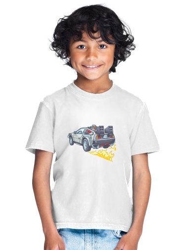  Delorean retour vers le futur para Camiseta de los niños