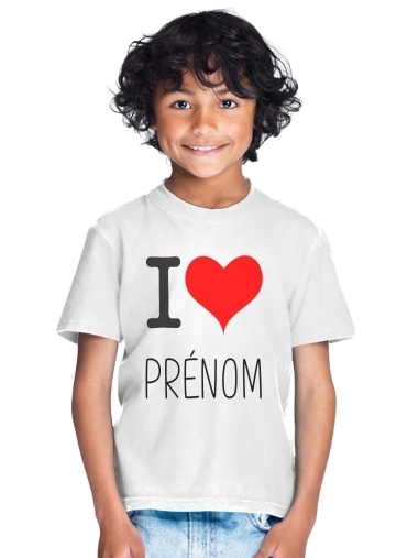  I love NAME custom para Camiseta de los niños