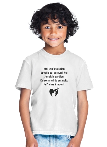  Je laime a mourir Lyrics para Camiseta de los niños