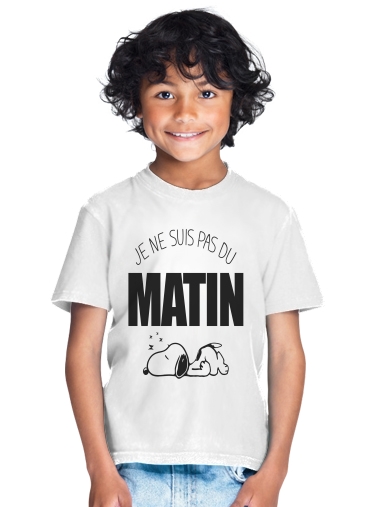  Je ne suis pas du matin para Camiseta de los niños