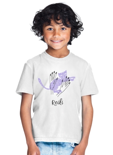  Reiki Animals Cat  para Camiseta de los niños