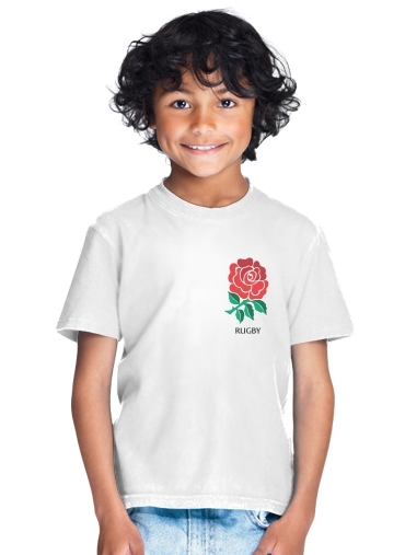  Rose Flower Rugby England para Camiseta de los niños