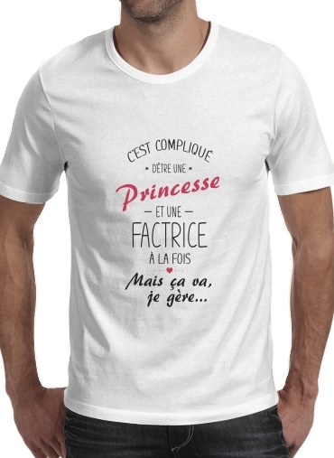  Cest complique detre une princesse et une factrice para Camisetas hombre