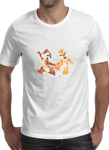  Chip And Dale Watercolor para Camisetas hombre