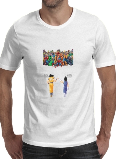  DragonBall x Marvel Combat para Camisetas hombre