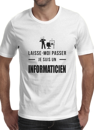  Laisse moi passer je suis informaticien cadeau para Camisetas hombre