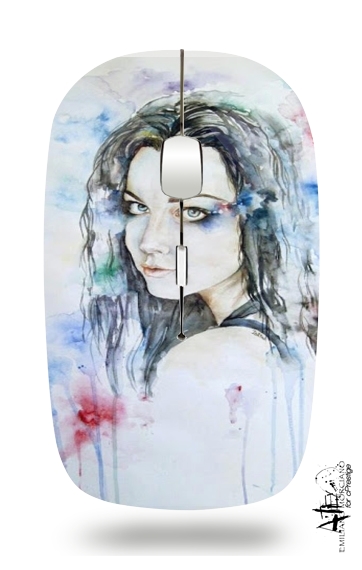  Amy Lee Evanescence watercolor art para Ratón óptico inalámbrico con receptor USB