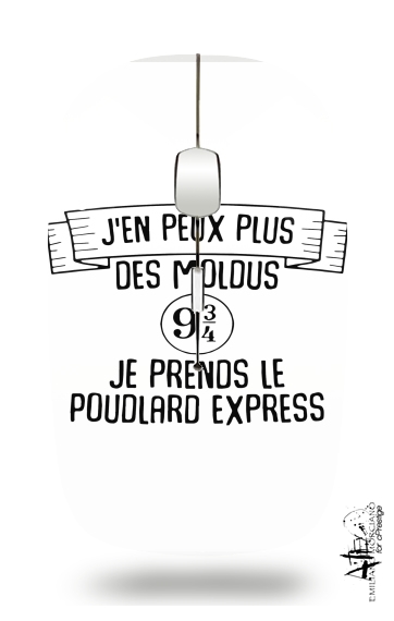  Jen peux plus des moldus je prends le poudlard express para Ratón óptico inalámbrico con receptor USB