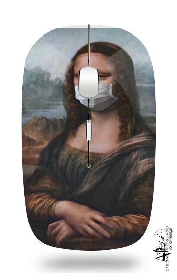  Joconde Mona Lisa Masque para Ratón óptico inalámbrico con receptor USB