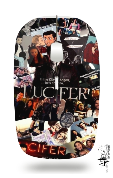  Lucifer Collage para Ratón óptico inalámbrico con receptor USB