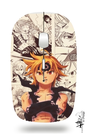  Meliodas the demon para Ratón óptico inalámbrico con receptor USB