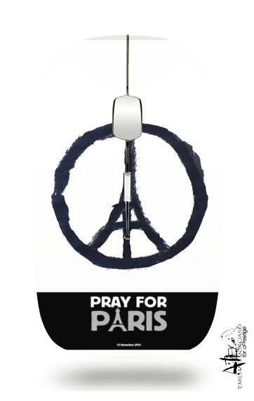  Pray For Paris - Eiffel Tower para Ratón óptico inalámbrico con receptor USB