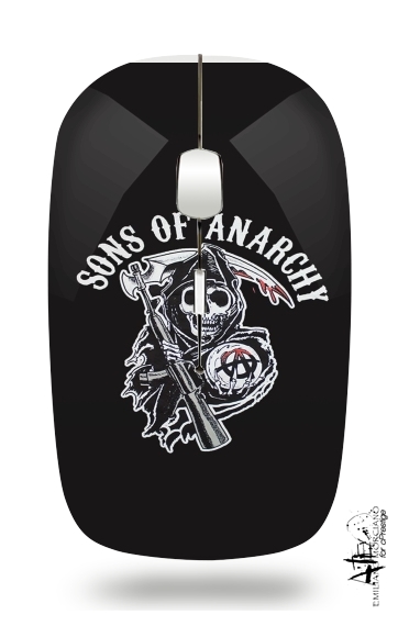  Sons Of Anarchy Skull Moto para Ratón óptico inalámbrico con receptor USB