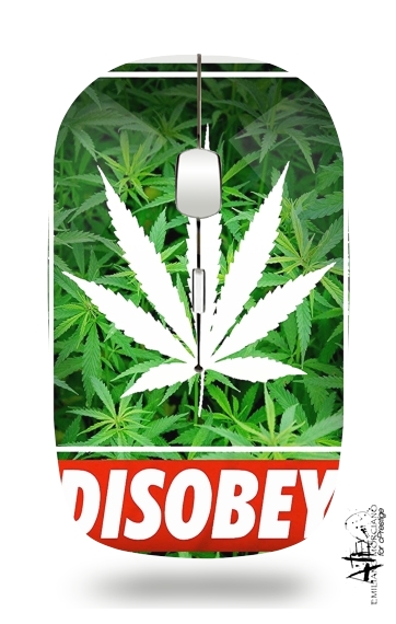  Weed Cannabis Disobey para Ratón óptico inalámbrico con receptor USB