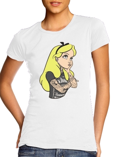  Alice Jack Daniels Tatoo para Camiseta Mujer