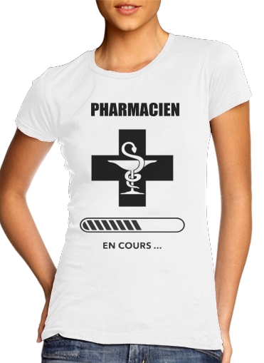  Cadeau etudiant Pharmacien en cours para Camiseta Mujer