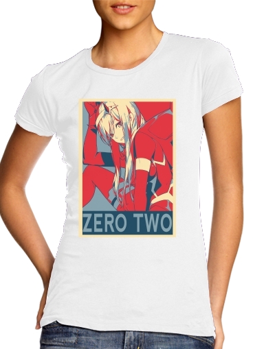  Darling Zero Two Propaganda para Camiseta Mujer