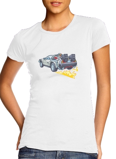  Delorean retour vers le futur para Camiseta Mujer