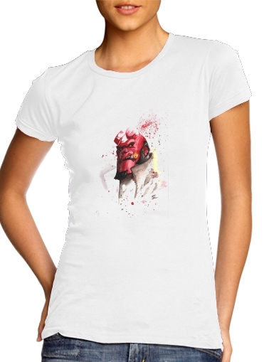  Hellboy Watercolor Art para Camiseta Mujer