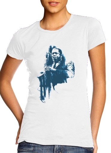  John Coltrane Jazz Art Tribute para Camiseta Mujer