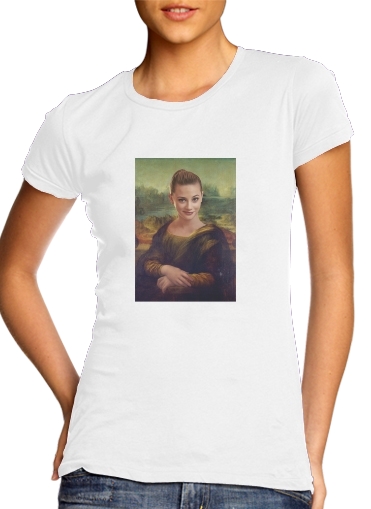  Lili Reinhart Mashup Mona Lisa Joconde para Camiseta Mujer