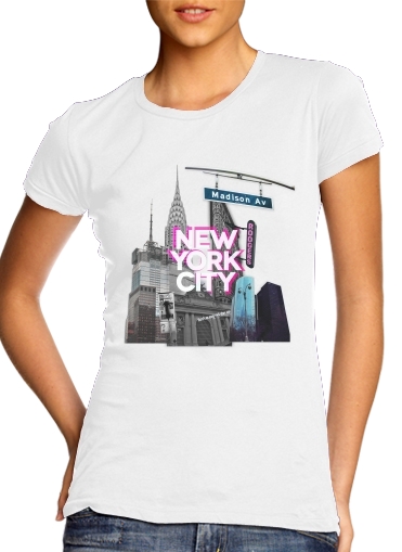  New York City II [pink] para Camiseta Mujer