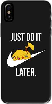 Menagerry Feudo reloj Carcasa Nike Parody Just Do it Later X Pikachu - Funda para moviles
