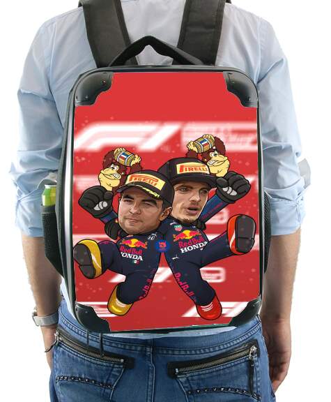  Checo Perez And Max Verstappen para Mochila