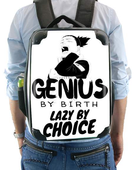  Genius by birth Lazy by Choice Shikamaru tribute para Mochila