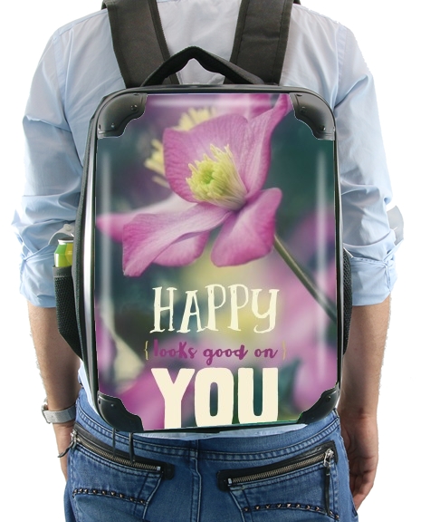  Happy Looks Good on You para Mochila