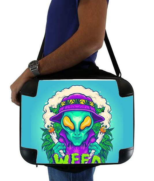  Alien smoking cannabis cbd para bolso de la computadora