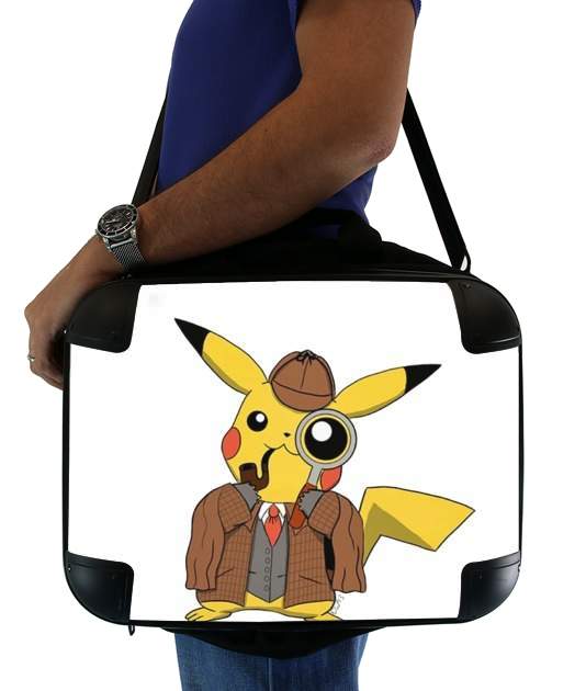  Detective Pikachu x Sherlock para bolso de la computadora