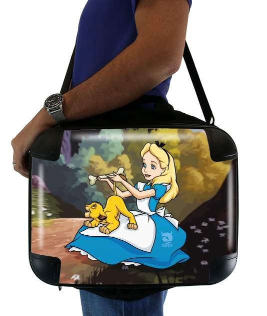  Disney Hangover Alice and Simba para bolso de la computadora