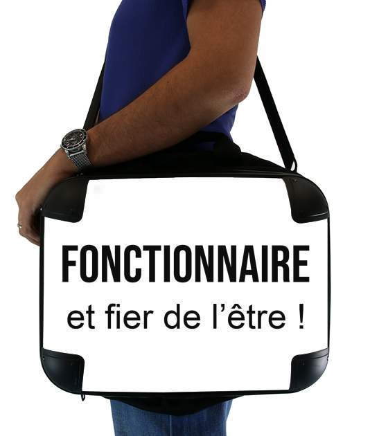  Fonctionnaire et fier de letre para bolso de la computadora