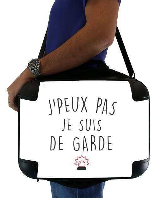  Je peux pas je suis de garde avec sirene rouge para bolso de la computadora