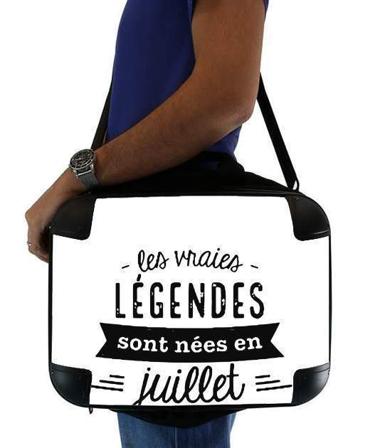  Les vraies legendes sont nees en juillet para bolso de la computadora