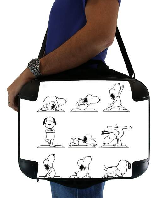  Snoopy Yoga para bolso de la computadora