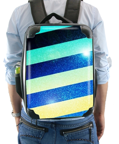  Striped Colorful Glitter para Mochila