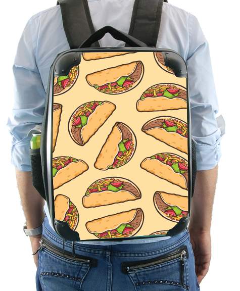  Taco seamless pattern mexican food para Mochila