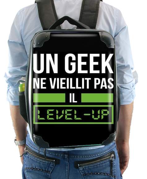  Un Geek ne vieillit pas il level up para Mochila