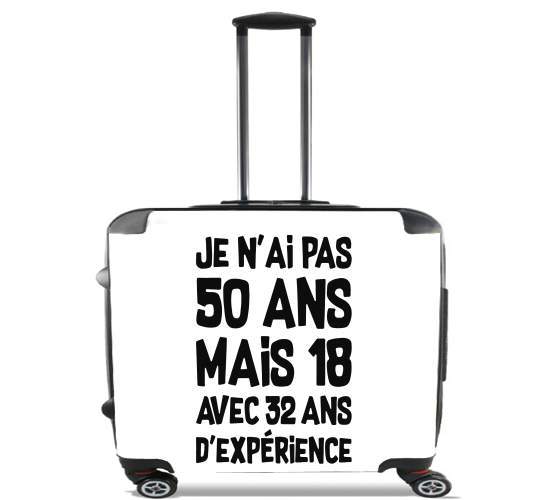  50 ans Cadeau anniversaire para Ruedas cabina bolsa de equipaje maleta trolley 17" laptop