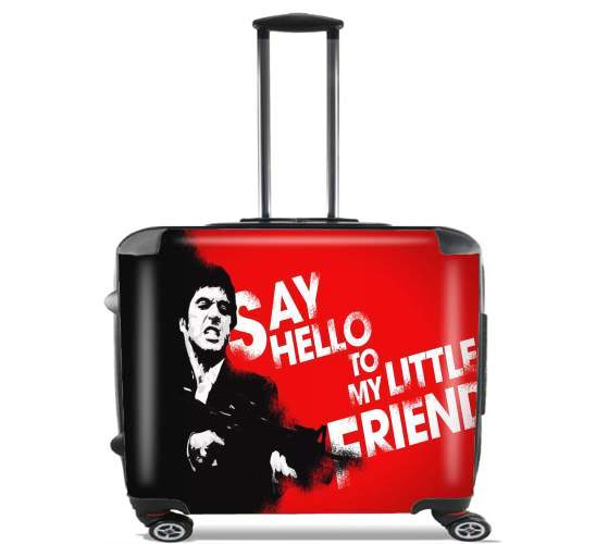  Al Pacino Say hello to my friend para Ruedas cabina bolsa de equipaje maleta trolley 17" laptop