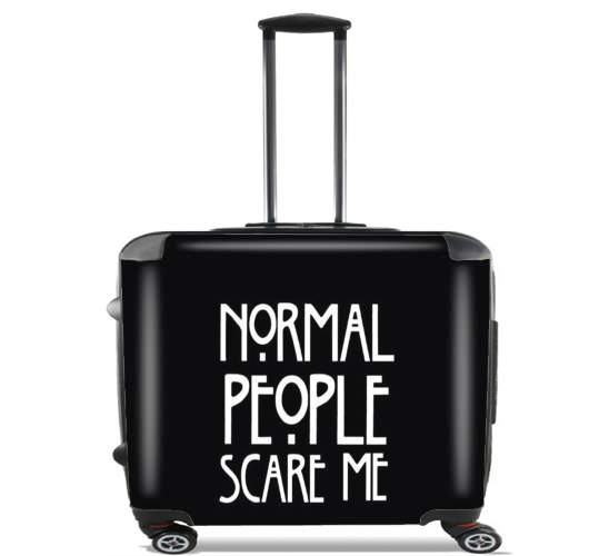  American Horror Story Normal people scares me para Ruedas cabina bolsa de equipaje maleta trolley 17" laptop