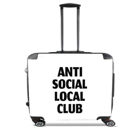  Anti Social Local Club Member para Ruedas cabina bolsa de equipaje maleta trolley 17" laptop