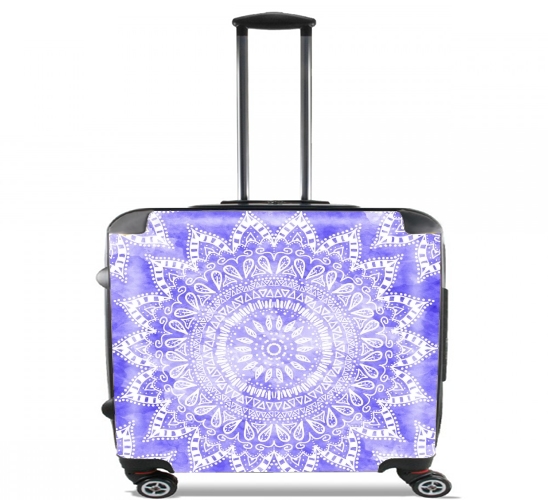  Bohemian Flower Mandala in purple para Ruedas cabina bolsa de equipaje maleta trolley 17" laptop