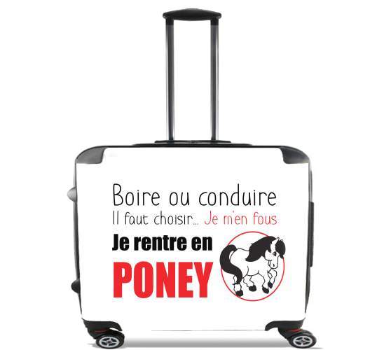  Boire ou conduire Je men fous je rentre en Poney para Ruedas cabina bolsa de equipaje maleta trolley 17" laptop