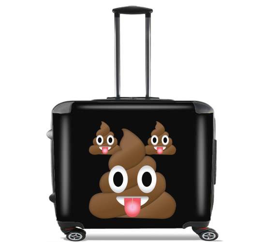  Caca Emoji para Ruedas cabina bolsa de equipaje maleta trolley 17" laptop