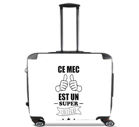  Ce mec est un super collegue cadeau depart para Ruedas cabina bolsa de equipaje maleta trolley 17" laptop