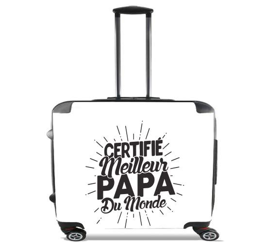  Certifie meilleur papa du monde para Ruedas cabina bolsa de equipaje maleta trolley 17" laptop