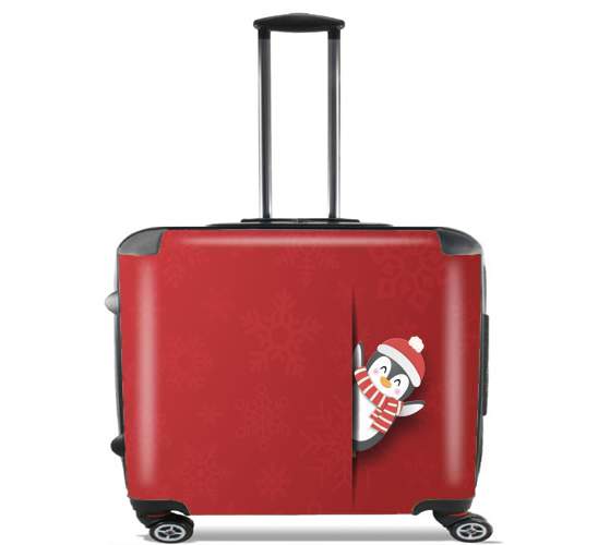  christmas Penguin para Ruedas cabina bolsa de equipaje maleta trolley 17" laptop